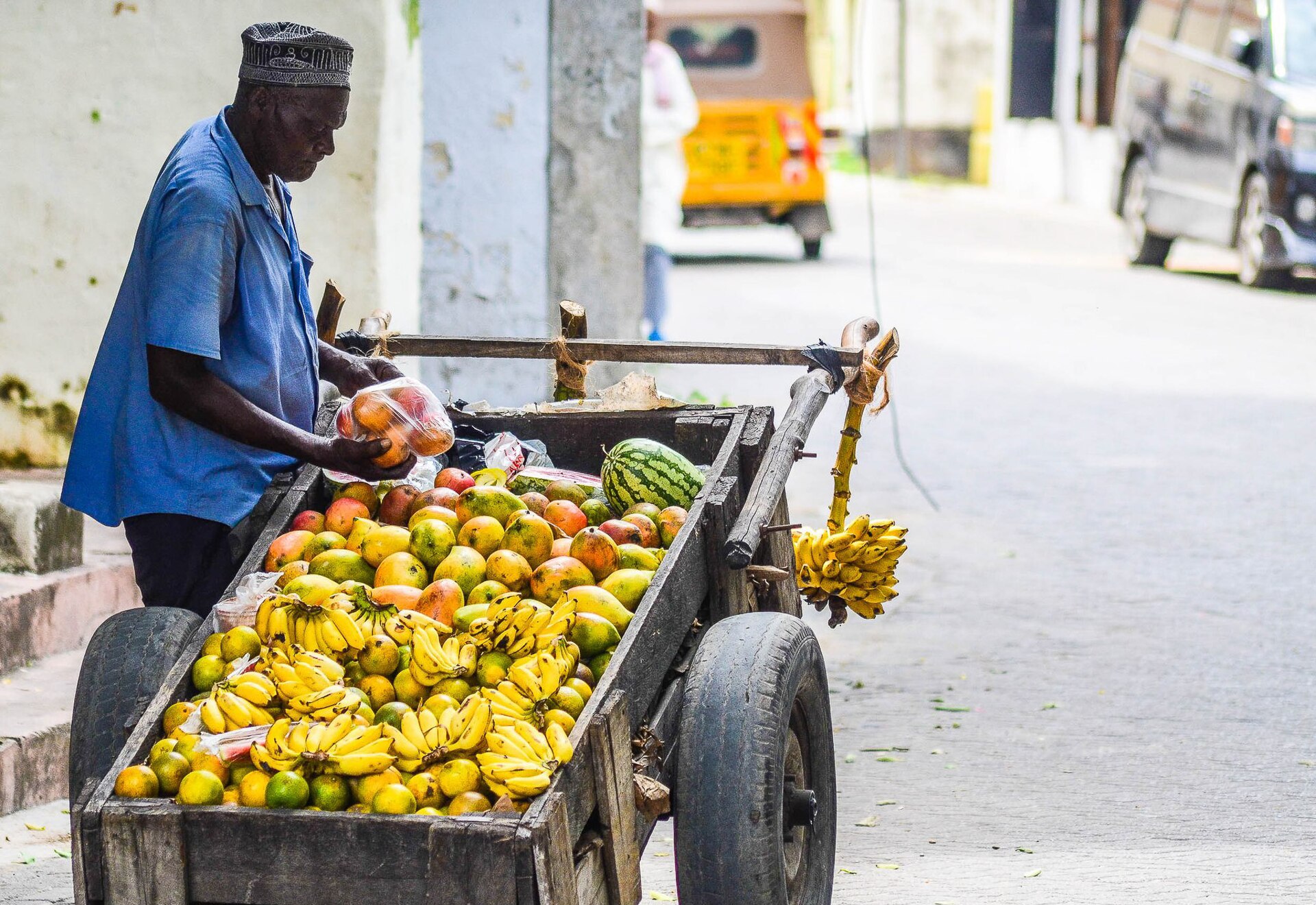 local market vendor conversation