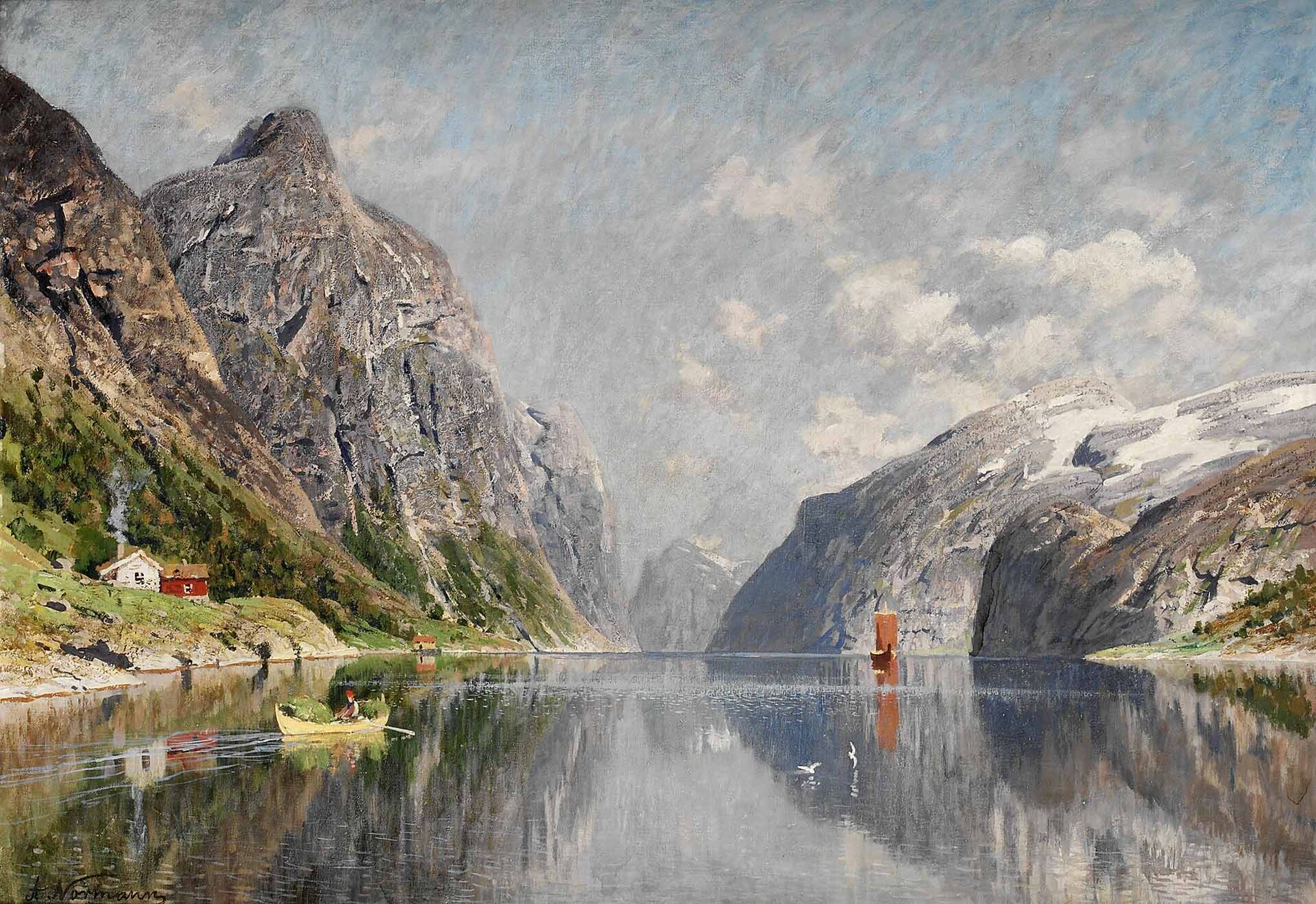 Norwegian fjord landscape