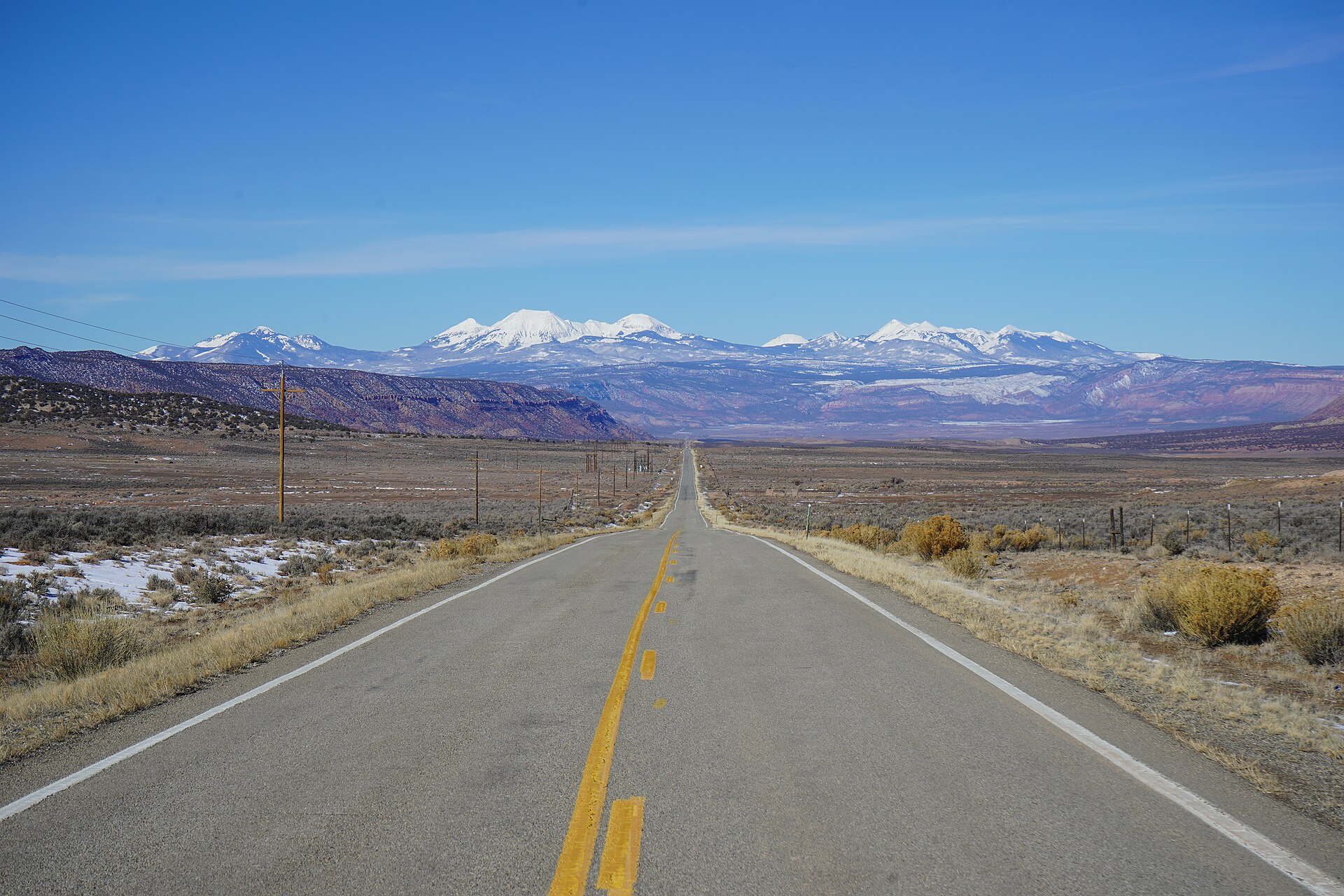 Colorado mountain highway winter