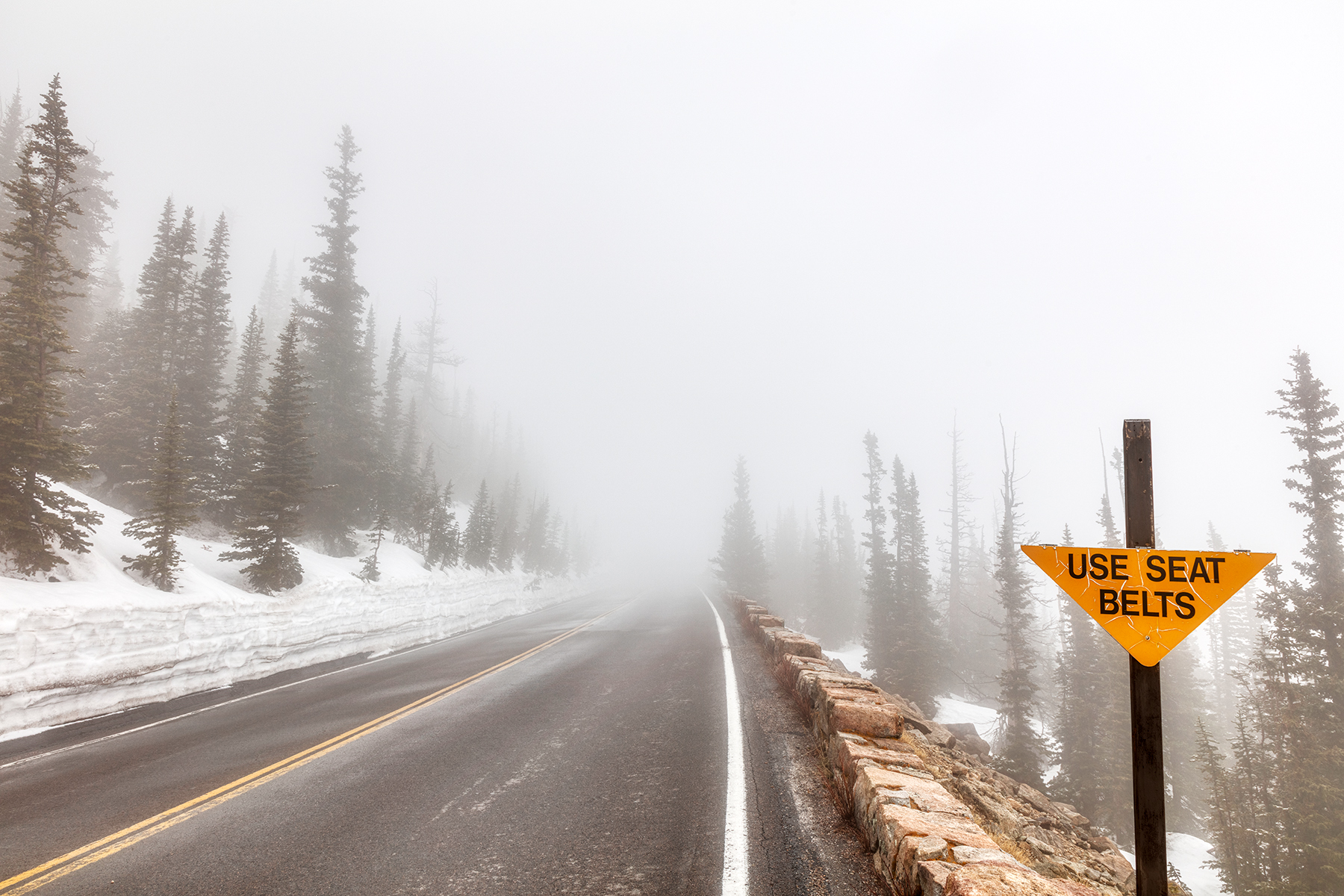 Rocky Mountains winter road