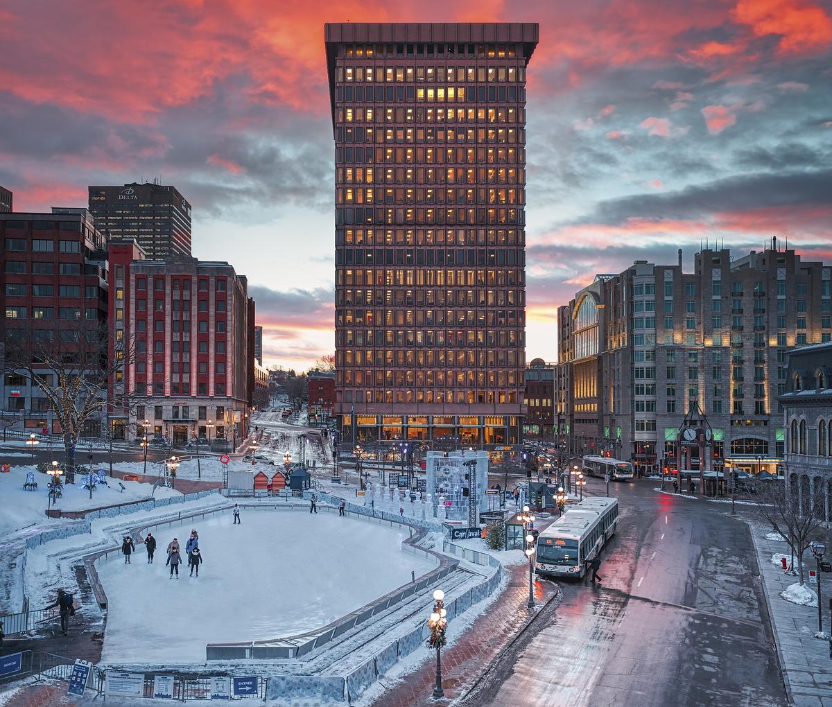 Quebec City old town winter